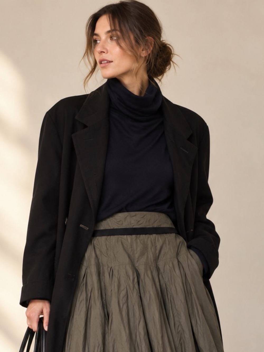 Marc Cain Navy Funnel Neck